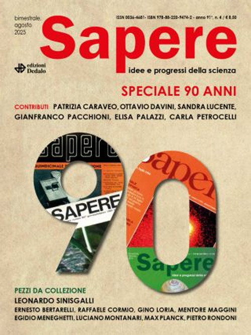 Sapere. Idee e progressi della scienza (2025). Vol. 4