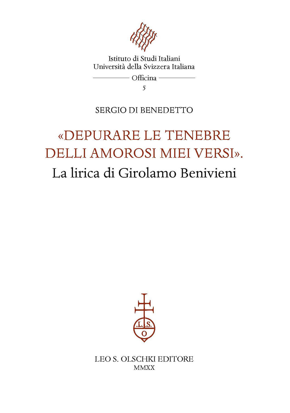 «Depurare le tenebre delli amorosi miei versi». La lirica di Girolamo Benivieni