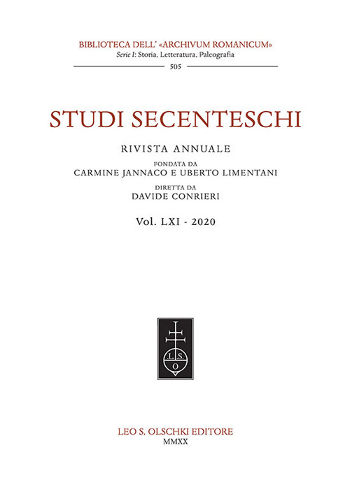 Studi secenteschi (2020). Vol. 61