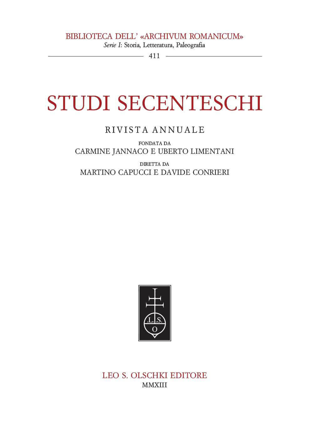 Studi secenteschi (2021). Vol. 62