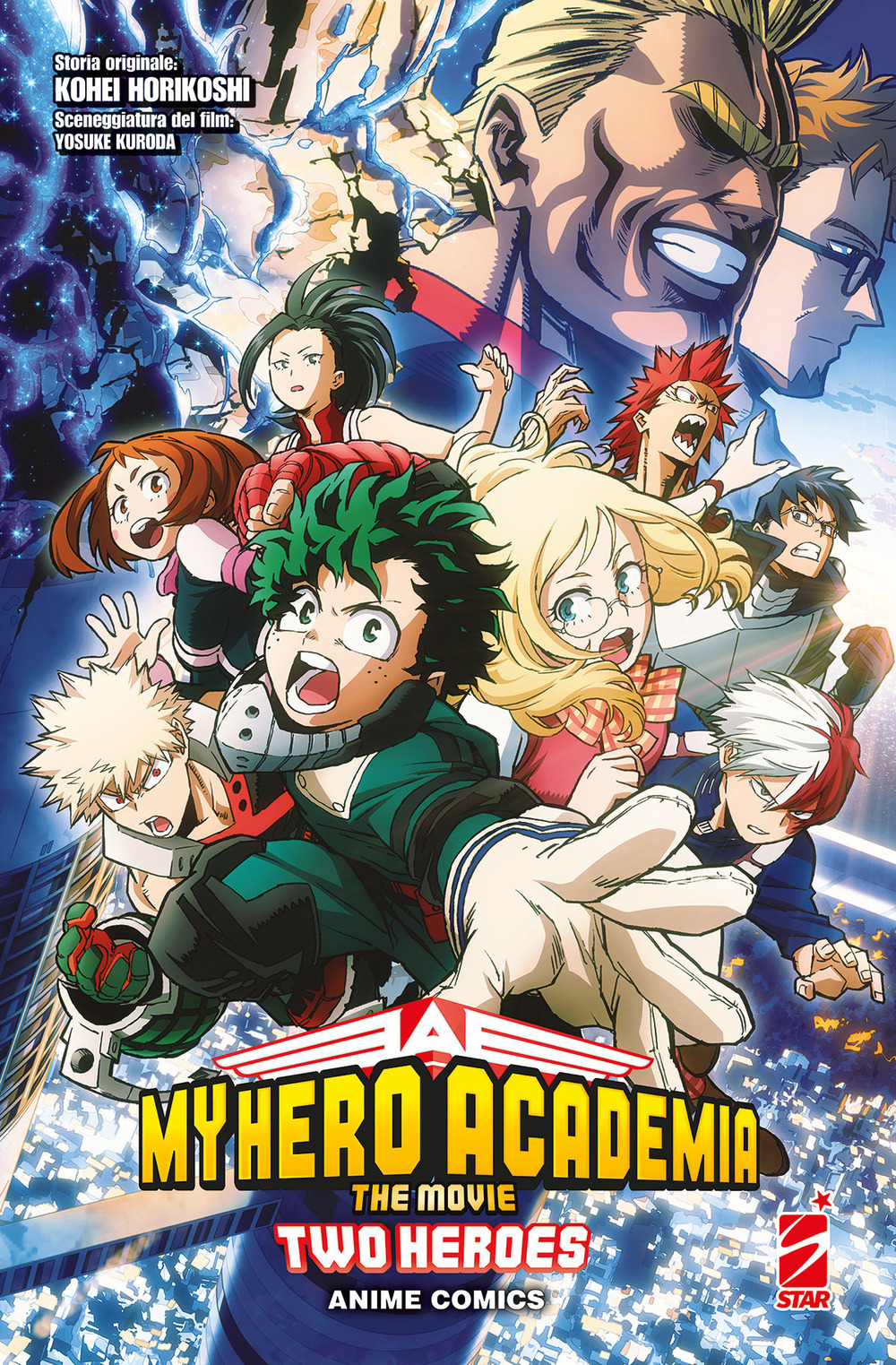 Two heroes. My Hero Academia the movie. Anime comics