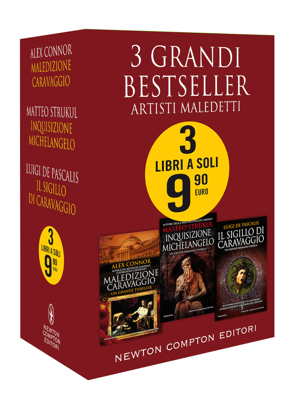 3 grandi bestseller. Artisti maledetti: Maledizione Caravaggio-Inquisizione Michelangelo-Il sigillo di Caravaggio