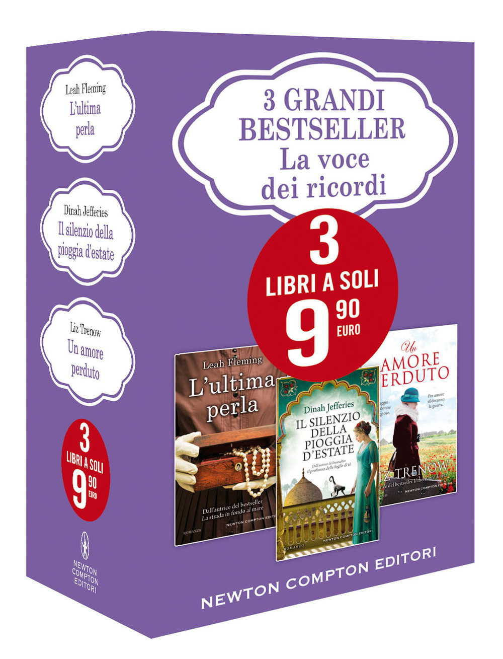 3 grandi bestseller. La voce dei ricordi: L'ultima perla-Un amore perduto-Il silenzio della pioggia d'estate