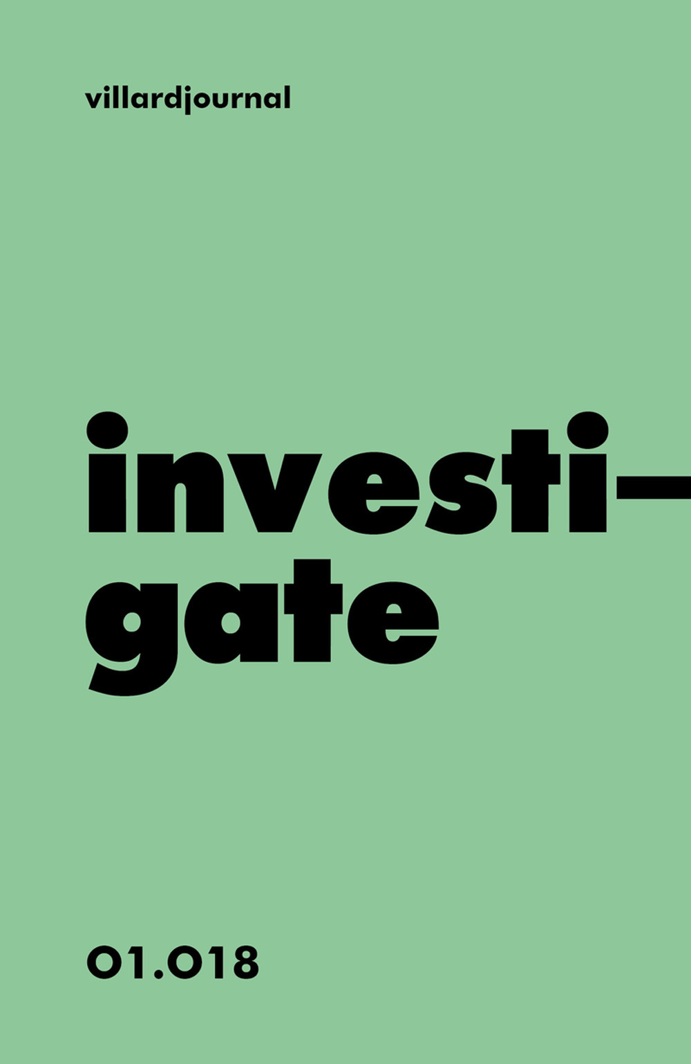 Investigate (2018). Vol. 1