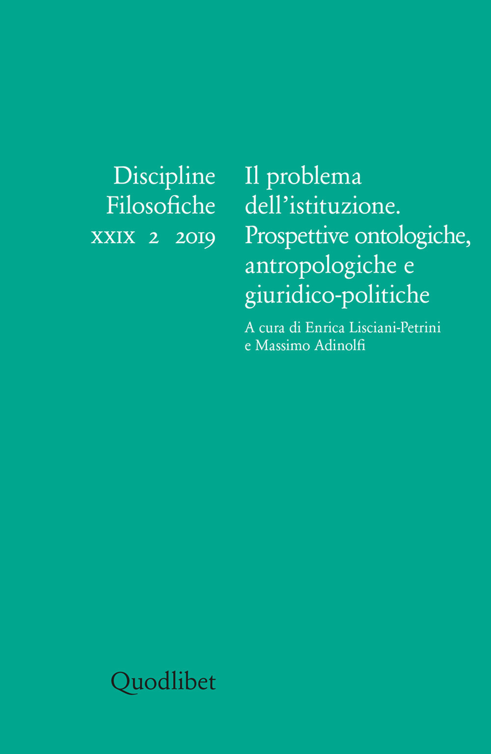 DISCIPLINE FILOSOFICHE (2019). EDIZ. MULTILINGUE - 9788822904430