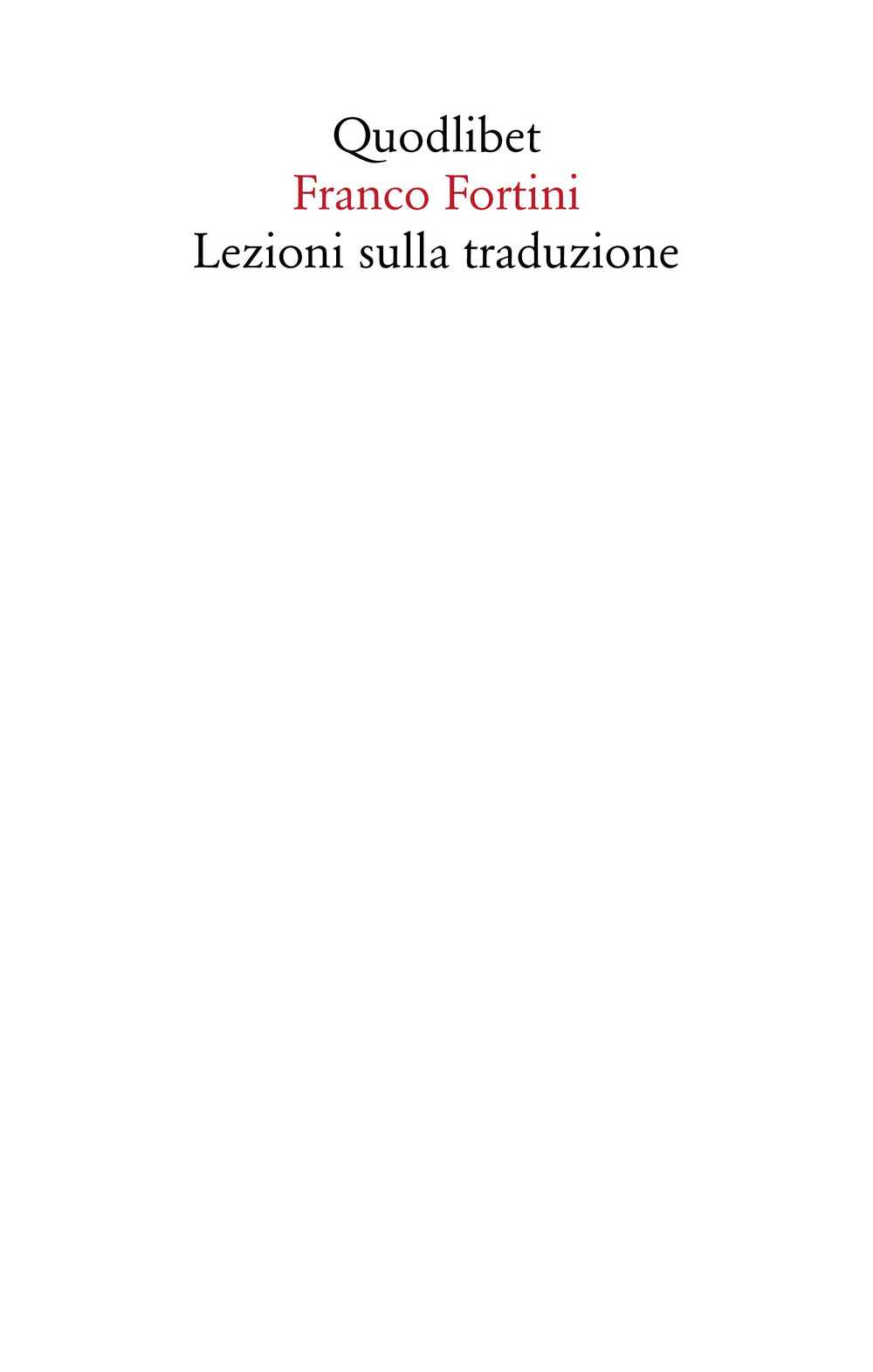 Lezioni sulla traduzione