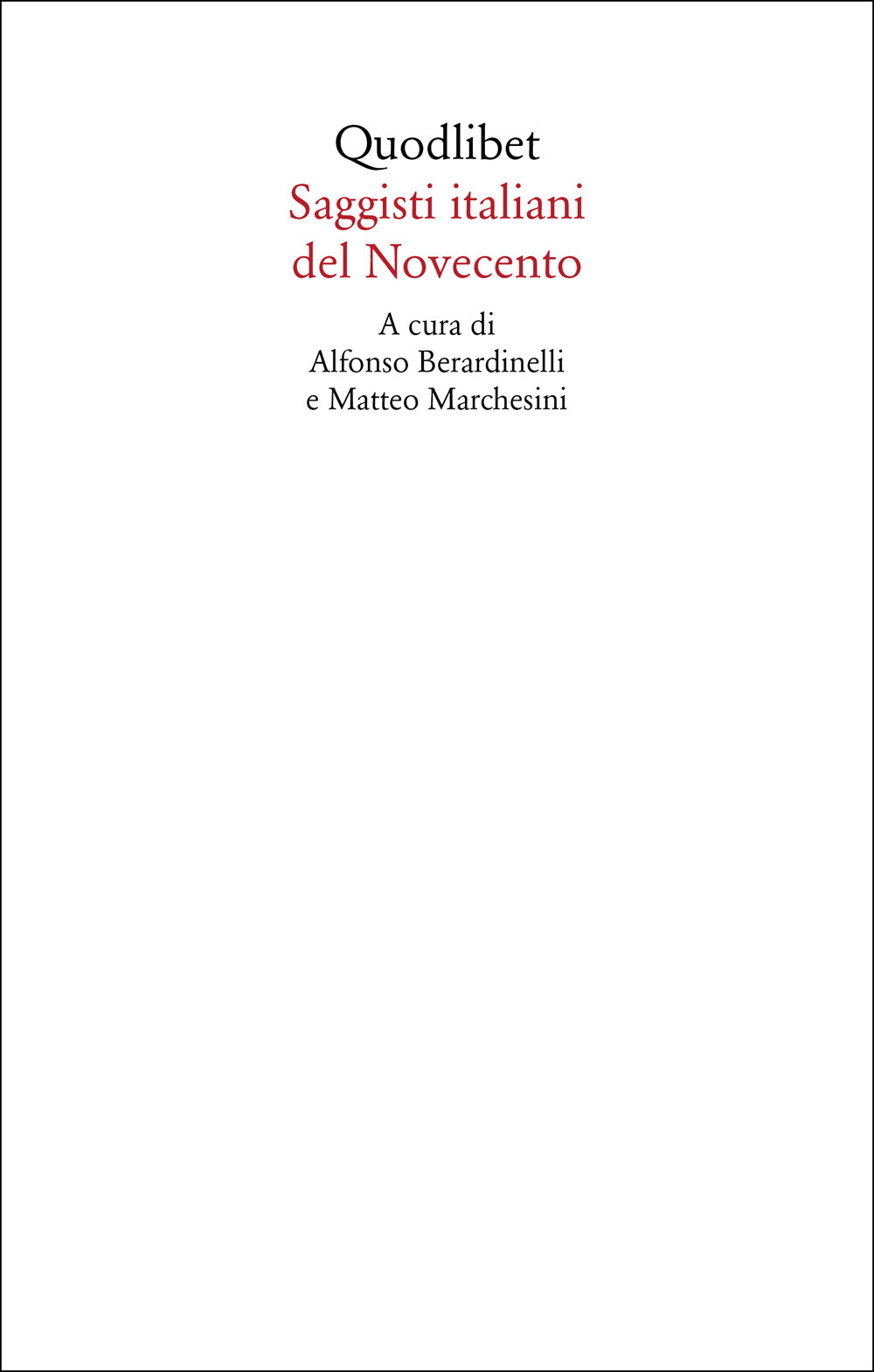 Saggisti italiani del Novecento