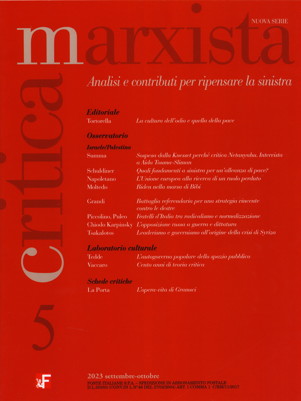 Critica marxista (2023). Vol. 5