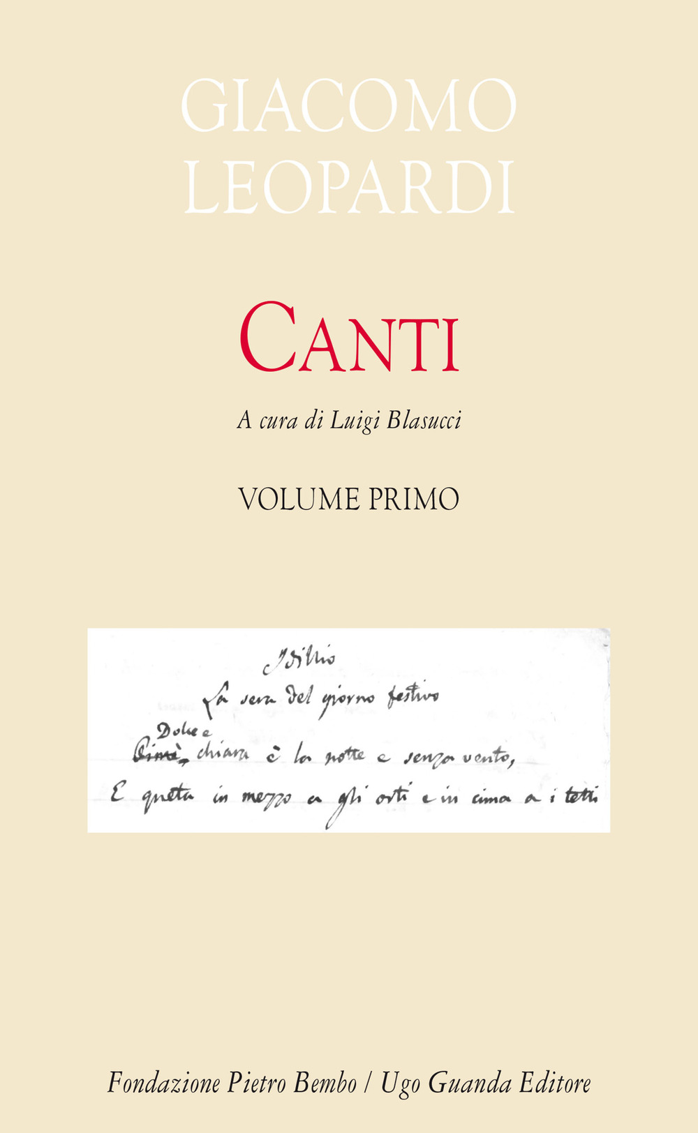 Canti. Vol. 1