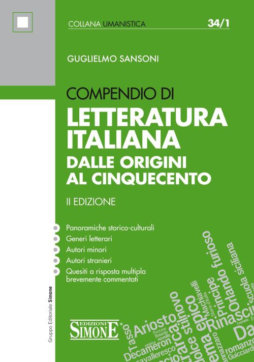 Compendio di letteratura italiana. Dalle origini al Cinquecento