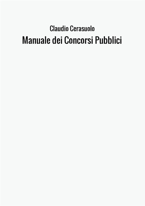 Manuale dei concorsi pubblici