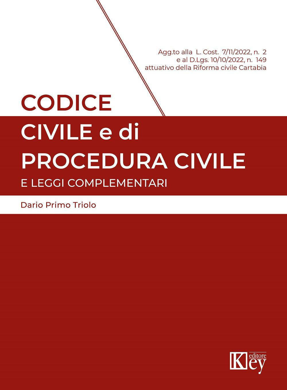 Codice civile e di procedura civile e leggi complementari - Dario Primo Triolo - Libro - Key Editore