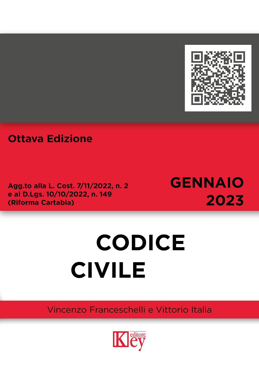 Codice civile - Vincenzo Franceschelli; Vittorio Italia - Libro - Key Editore