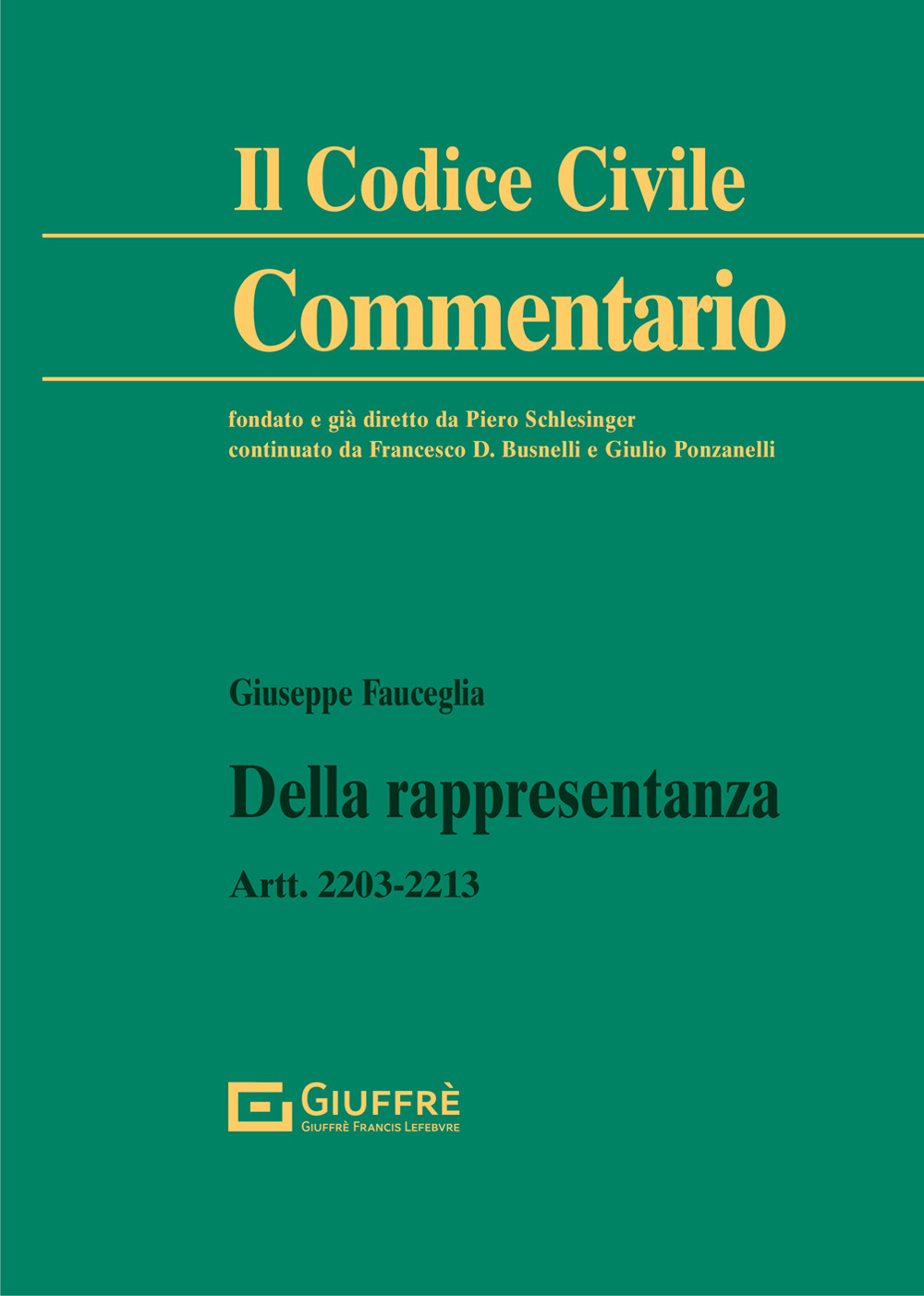 Della rappresentanza. Artt. 2203-2213 c.c.