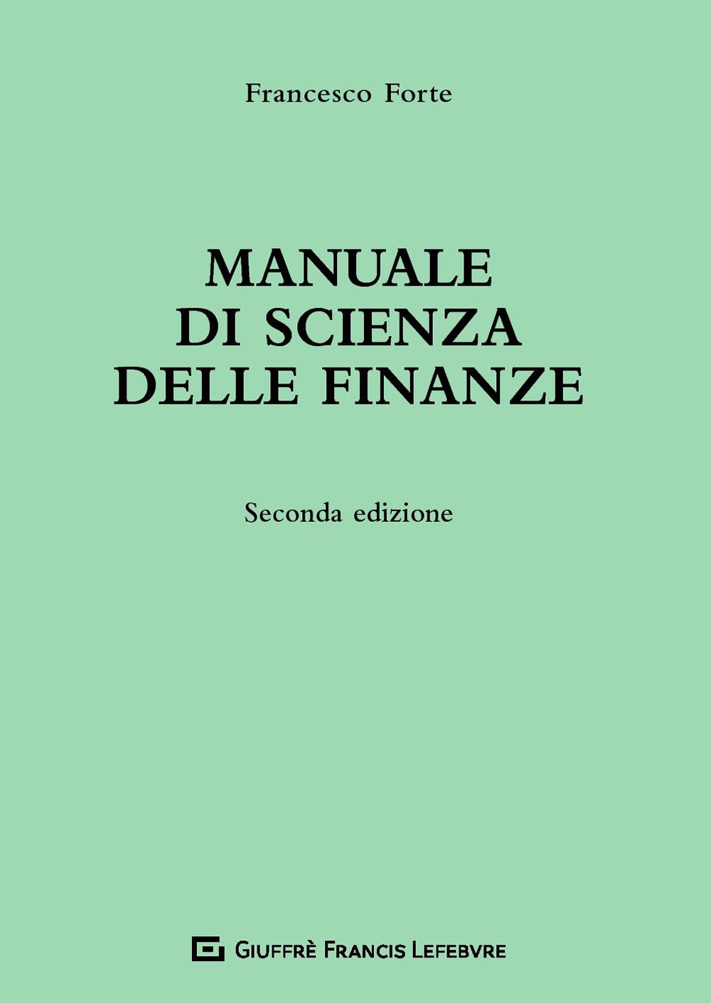 Manuale di scienza delle finanze