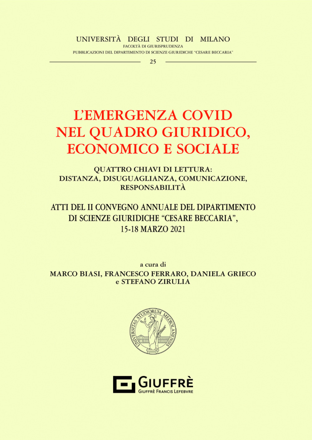 L'emergenza Covid nel quadro giuridico, economico e sociale