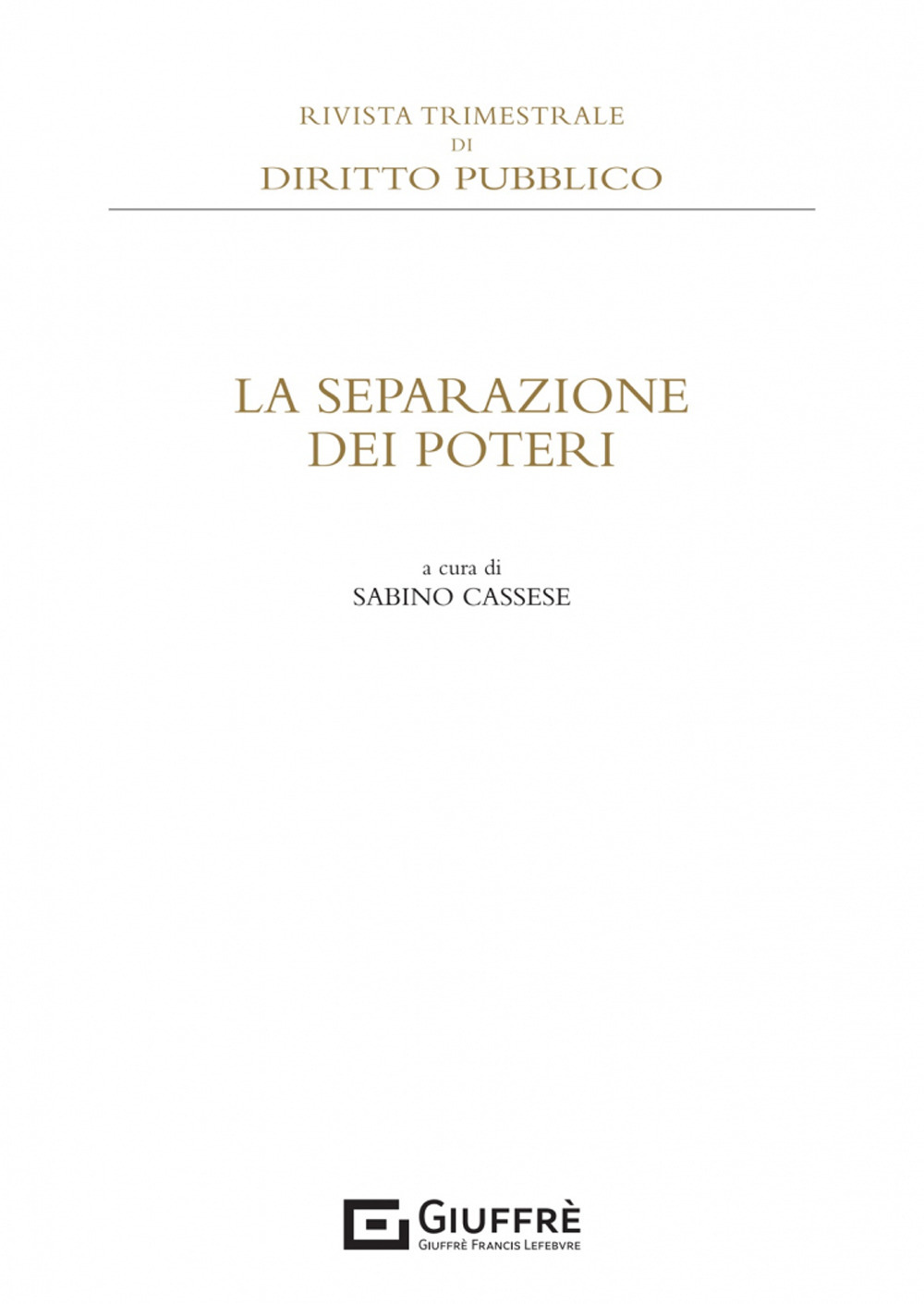 La separazione dei poteri