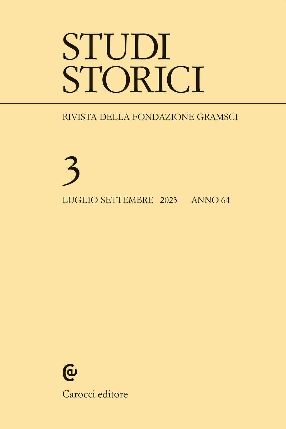 Studi storici (2023). Vol. 3