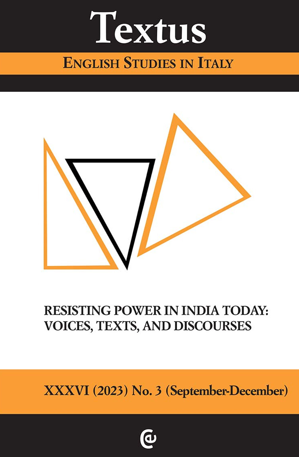 Textus. English studies in Italy (2023). Vol. 2: Resisting power in India today: voices, texts, and discourses
