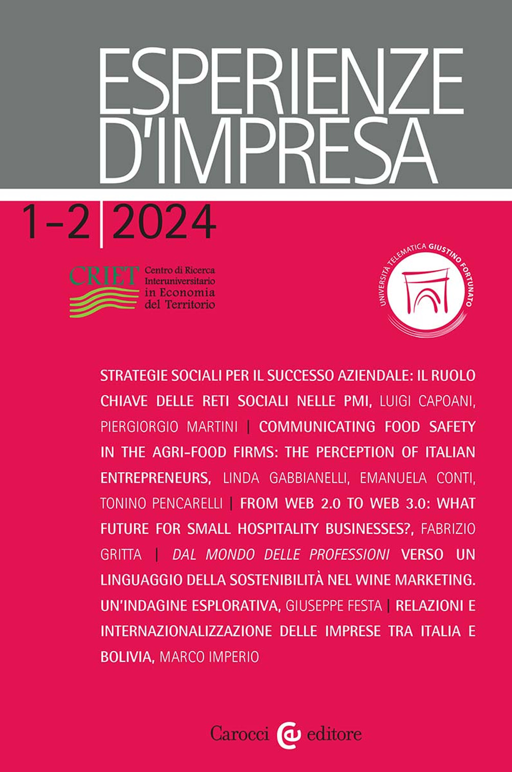 Esperienza d'impresa (2024). Vol. 1-2