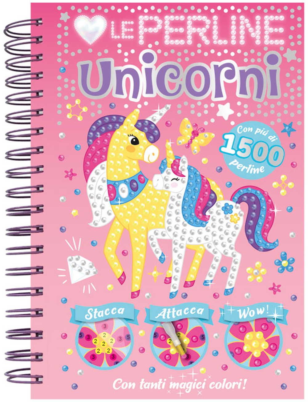 Amo le perline. Unicorni. Ediz. a colori. Ediz. a spirale. Con 1500 perline adesive