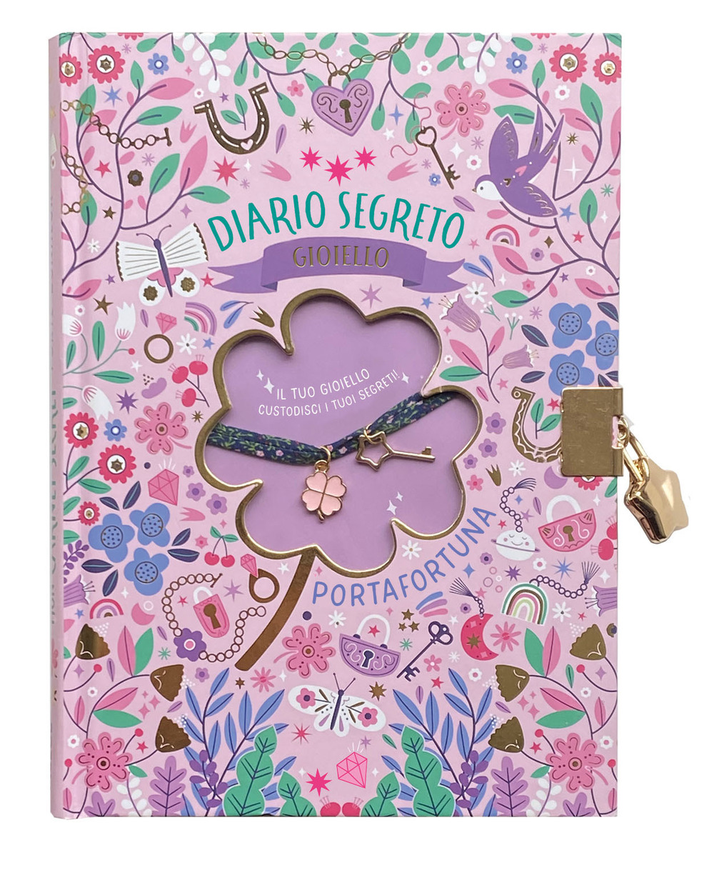 Diario segreto. Gioiello. Ediz. a colori. Con 1 ciondolo, 1 lucchetto, 1 chiave
