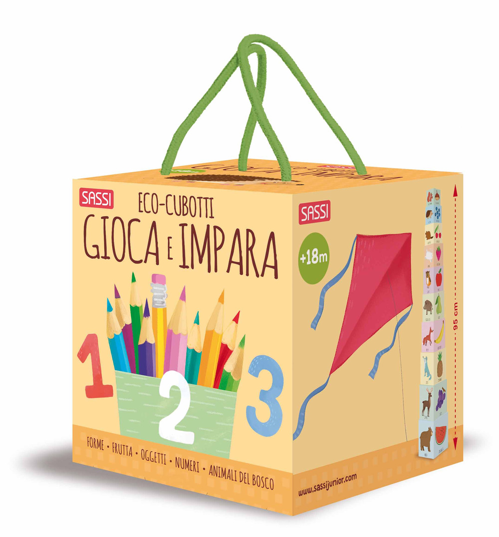 Gioca e impara. Numeri, forme, colori, animali. Eco-cubotti. Ediz. a colori. Con gadget