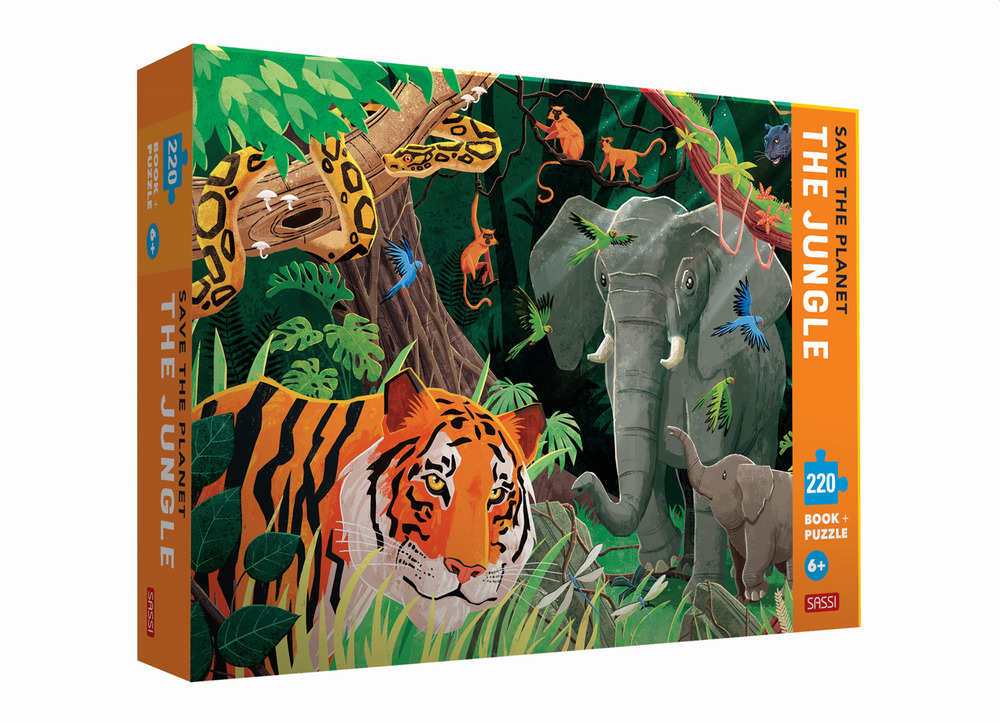 Save the planet. The jungle. 220 piece puzzle. Con puzzle