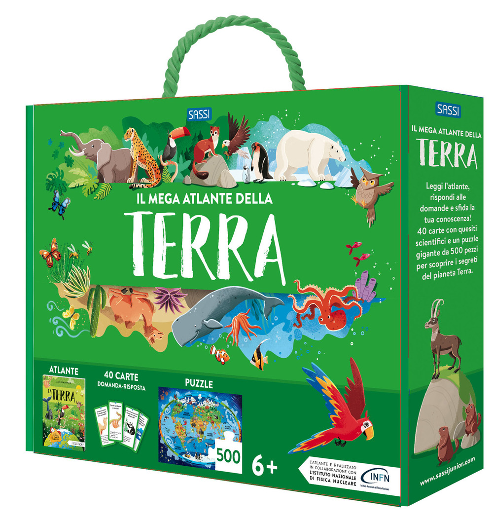 Il mega-atlante della Terra. Ediz. a colori. Con puzzle. Con 40 Carte