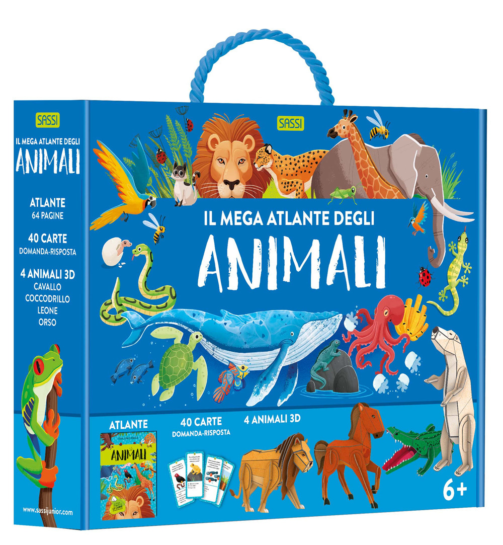 Il mega atlante degli animali. Ediz. a colori. Con puzzle. Con 40 Carte