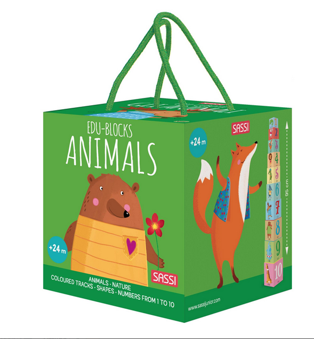 Animals. Edu-blocks. Ediz. a colori. Con 10 cubotti