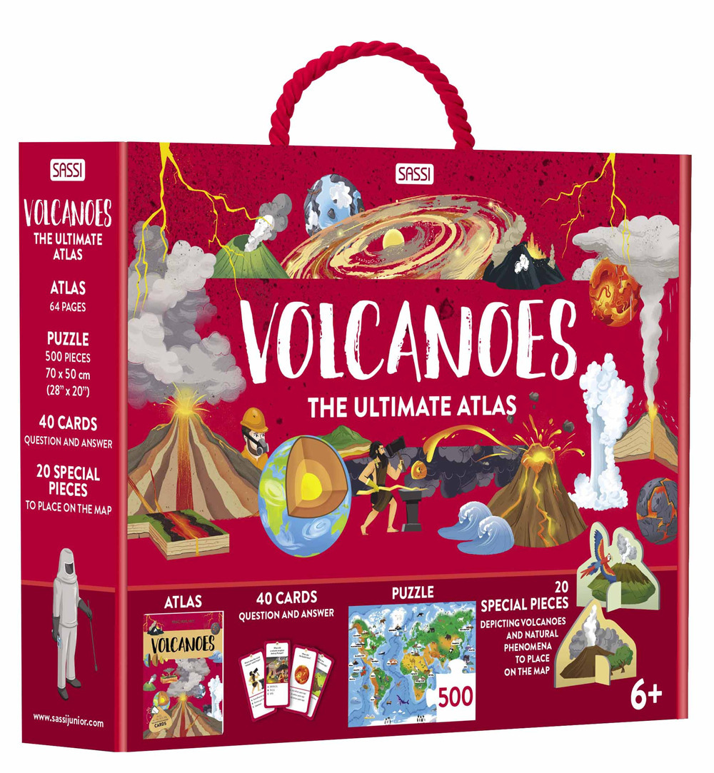 Mega atlas volcanoes. Ediz. a colori. Con 20 formine. Con puzzle. Con 40 Carte