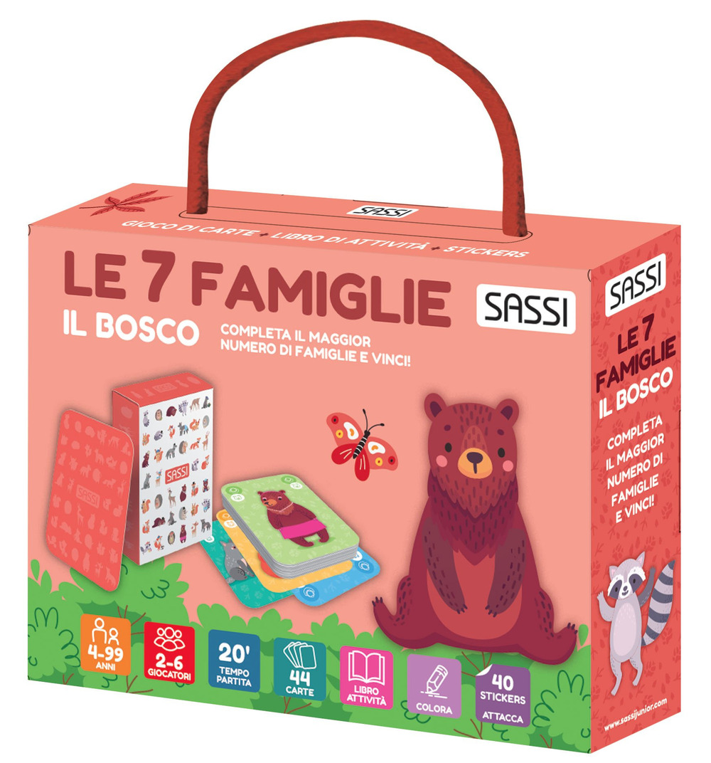 Il bosco. Le sette famiglie. Carte da gioco. Ediz. a colori. Con 40 stickers. Con 44 Carte