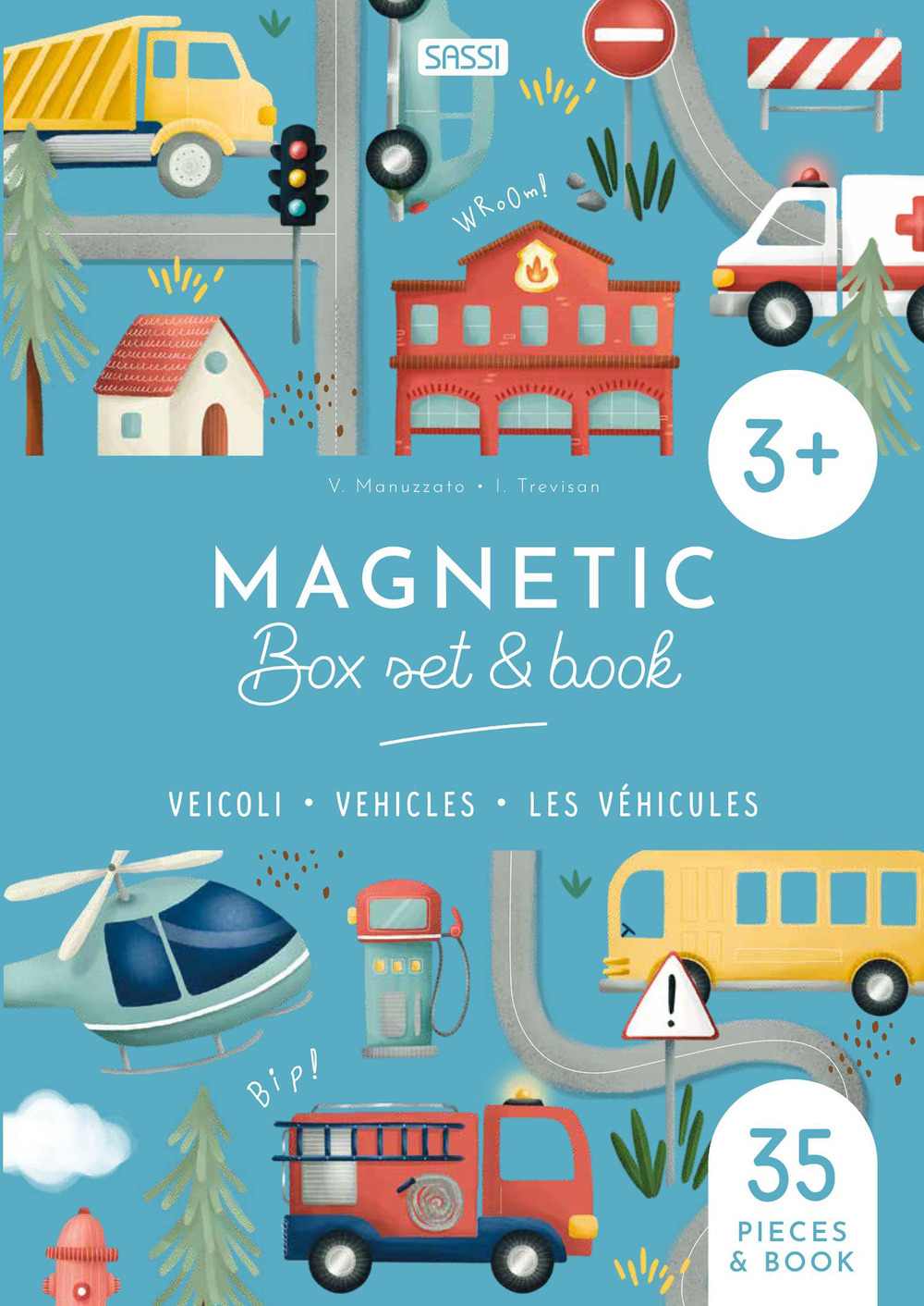 Veicoli - Vehicles - Les vehicules. Magnetic box set - Valentina Manuzzato - Libro - Sassi