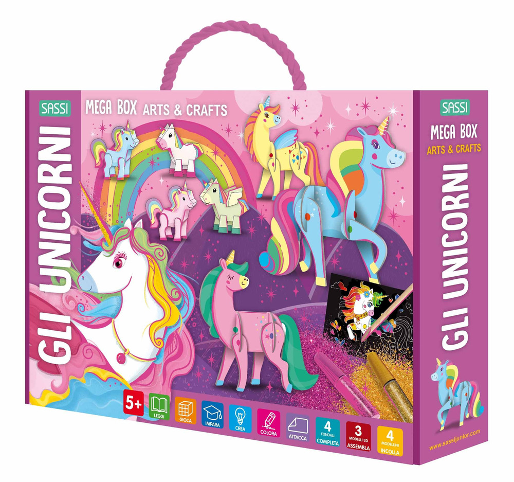 Gli unicorni. Mega box arts & crafts. Ediz. a colori. Con Prodotti vari