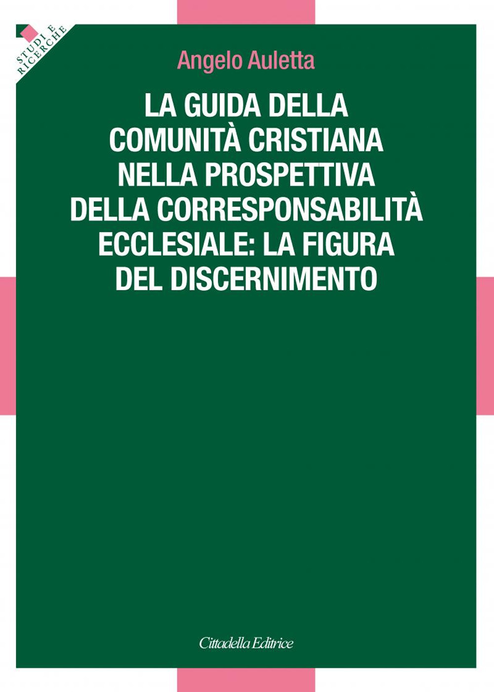 La guida della comunità cristiana nella prospettiva della corresponsabilità ecclesiale: la figura del discernimento