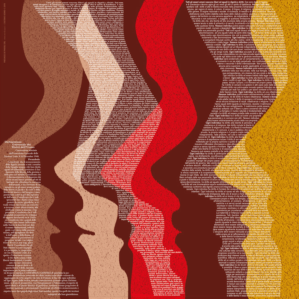 L'ultimo uomo. Dichiarazione universale dei diritti umani. Mappa in pvc cm 80 x 80 - Organizzazione delle Nazioni Unite (l'ONU) - Libro - Paesaggi di Parole