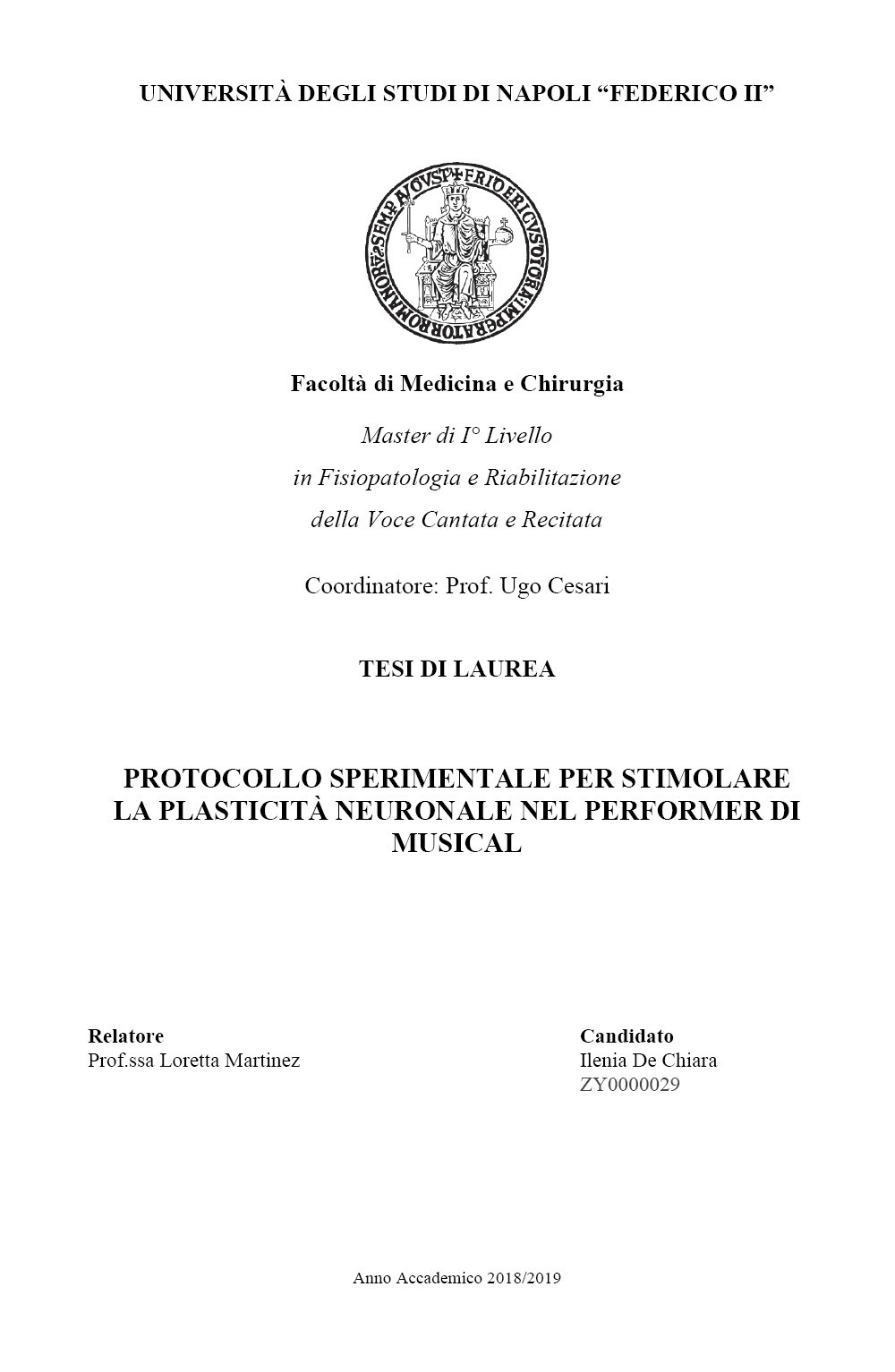 Protocollo sperimentale per stimolare la plasticità neuronale nel performer di musical - Ilenia De Chiara - Libro - Youcanprint