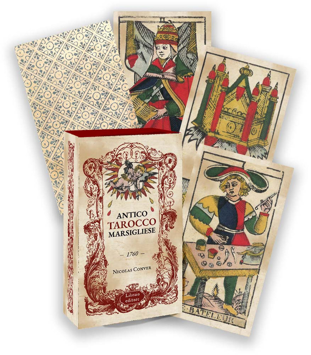 Antico tarocco marsigliese. Nicolas Conver (1760). Con 78 Carte