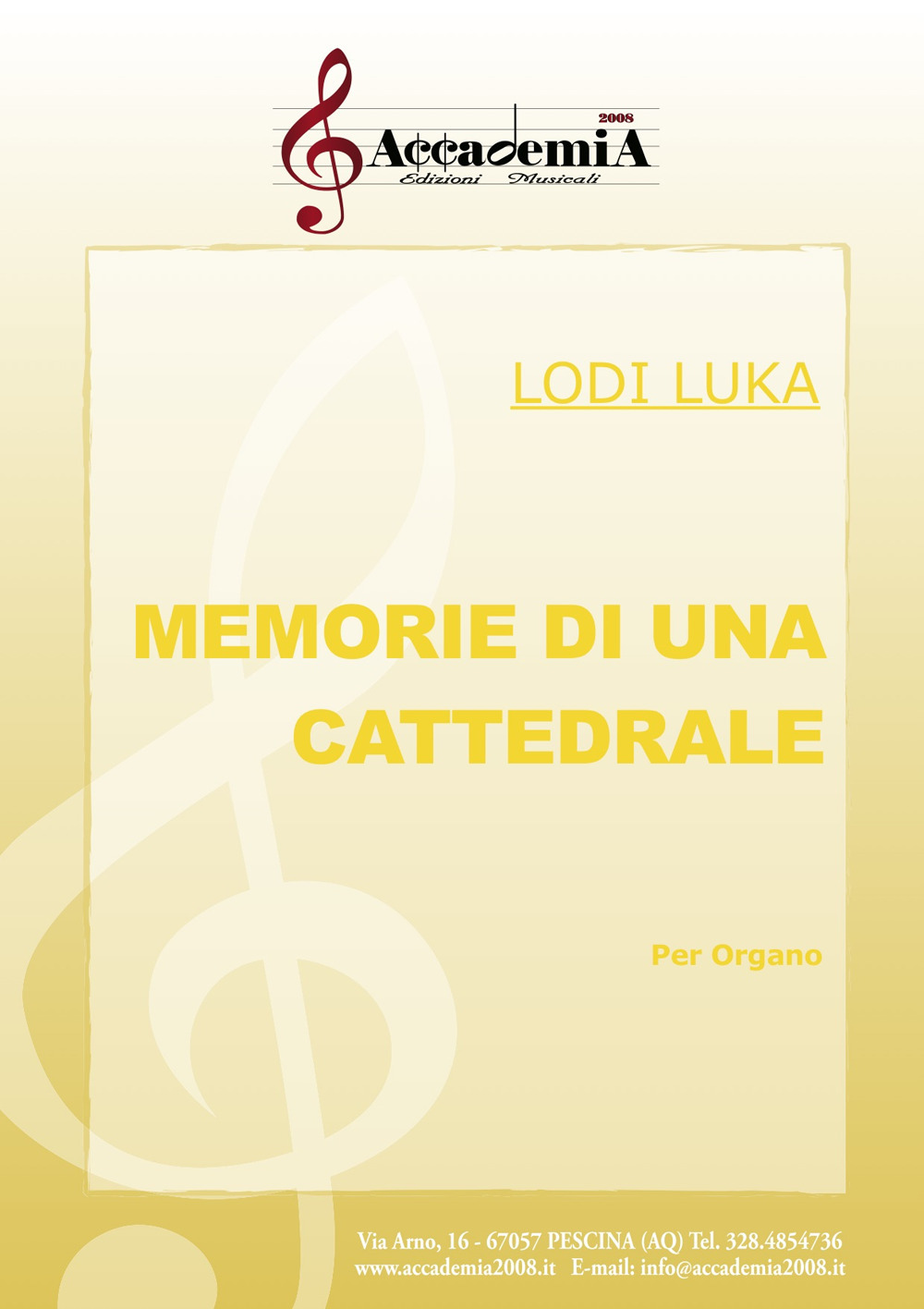 Memorie di una cattedrale. Per organo. Ediz. a spirale
