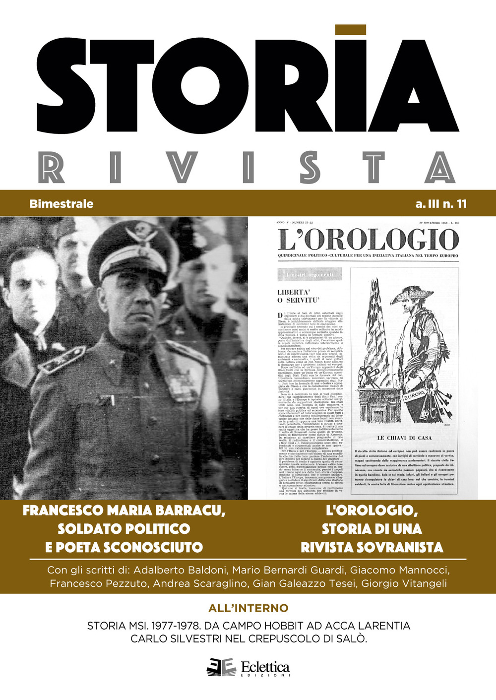 Storia Rivista (2021). Vol. 11: L' orologio, storia di una rivista sovranista