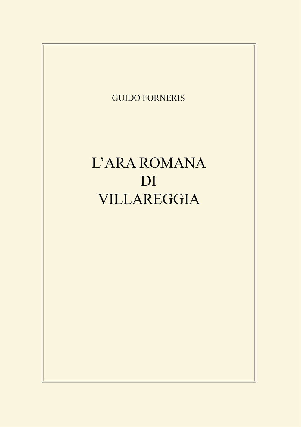 L'ara romana di Villareggia