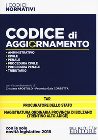 CODICE DI AGGIORNAMENTO AMMINISTRATIVO-CIVILE-PENALE-PROCEDURA CIVILE-PROCEDURA...