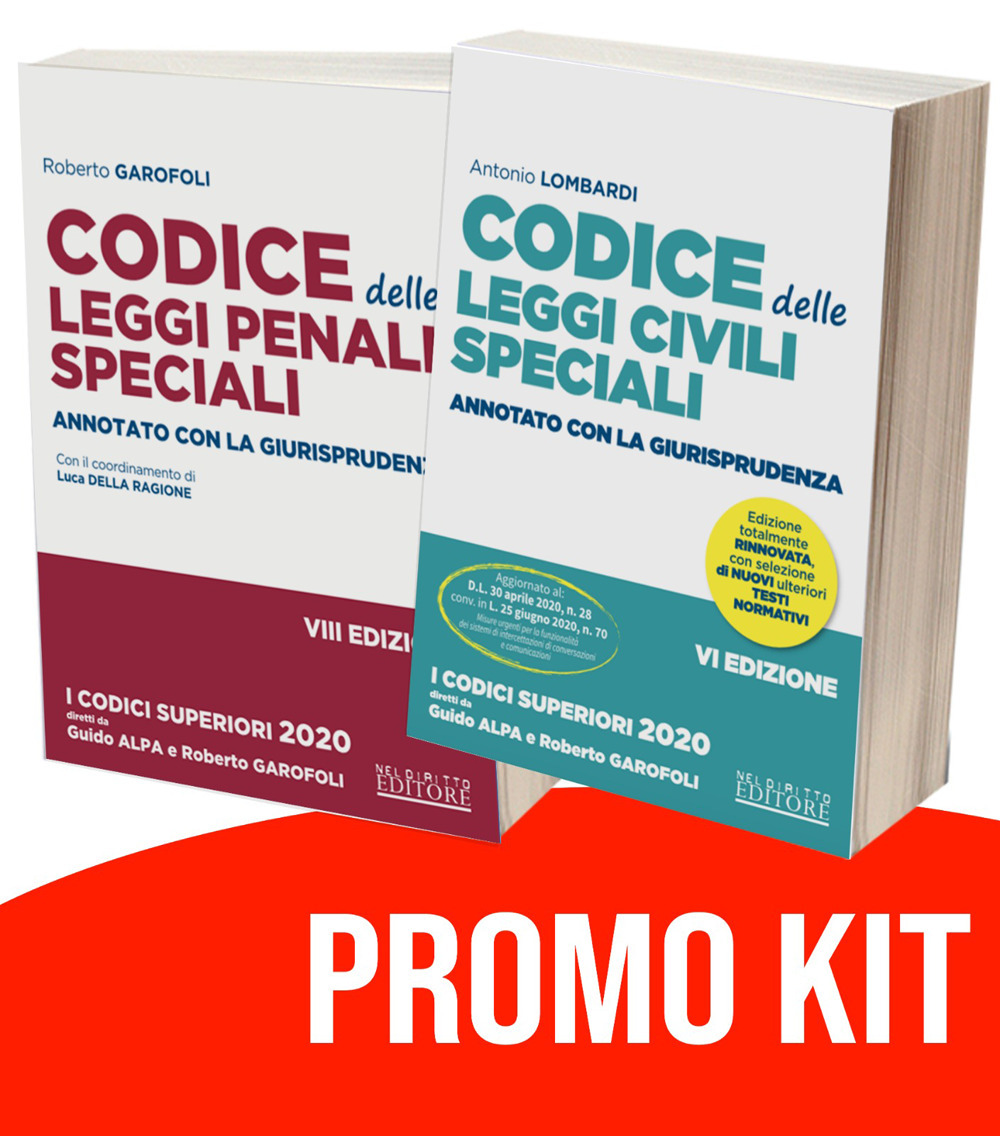 Kit Codici Annotati Delle Leggi Speciali: Codice Civile Con Le Leggi Penali Speciali + Codice Penale Con Le Leggi Civili Speciali