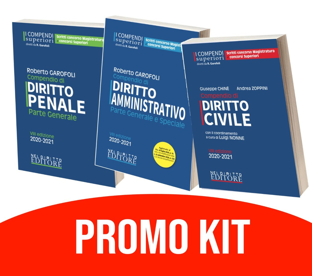 Kit manuali superiori: Diritto civile-Diritto penale-Diritto amministrativo. Nuova ediz.