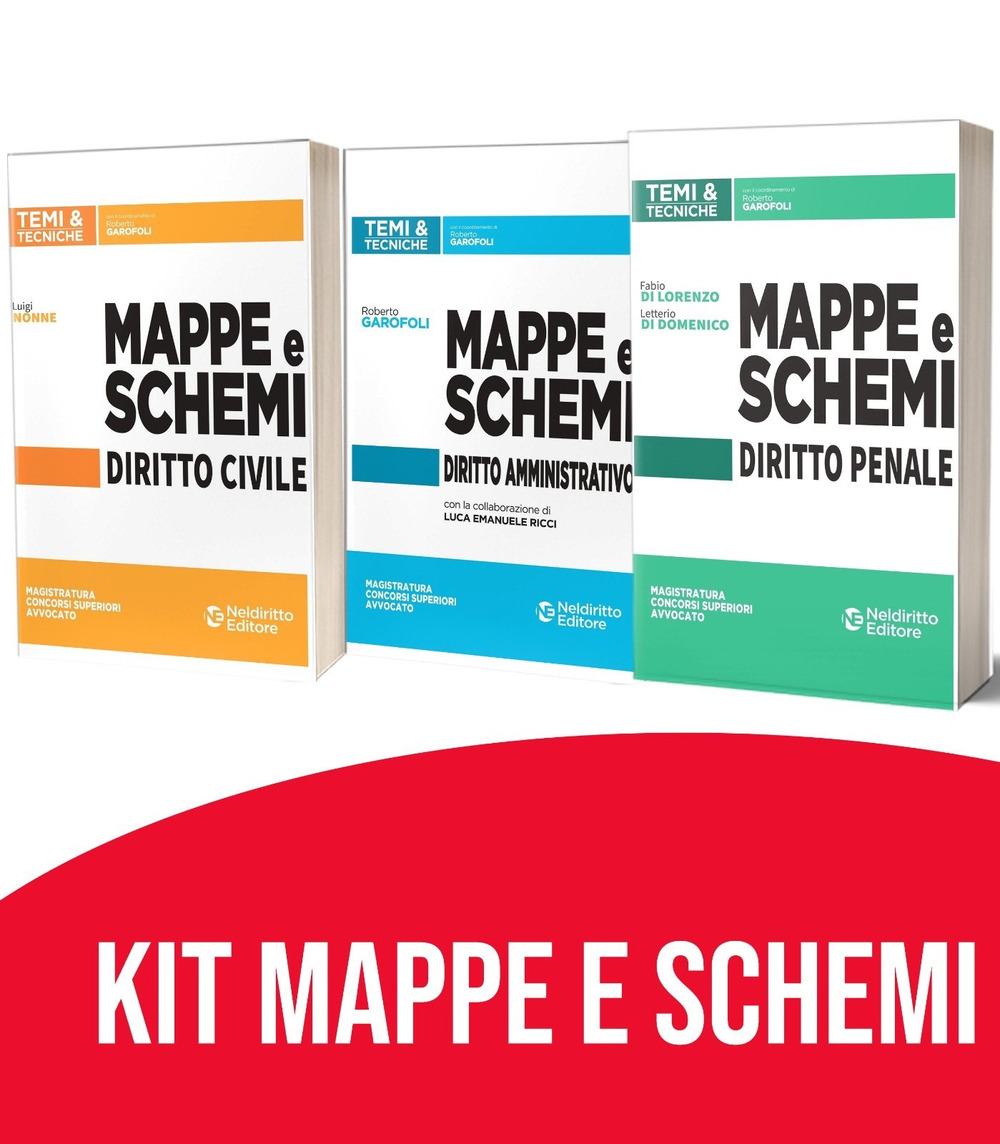 Kit mappe e schemi: Mappe e schemi di diritto civile-Mappe e schemi di diritto penale-Mappe e schemi di diritto amministrativo