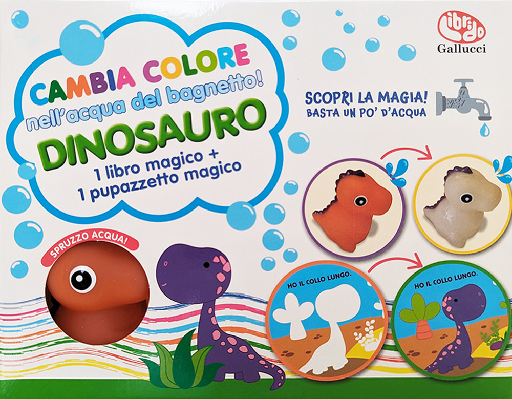 Cambia colore nell'acqua del bagnetto! Dinosauro. Ediz. a colori