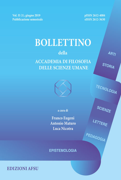 Bollettino della Accademia di filosofia delle scienze umane (2019). Vol. 2/1