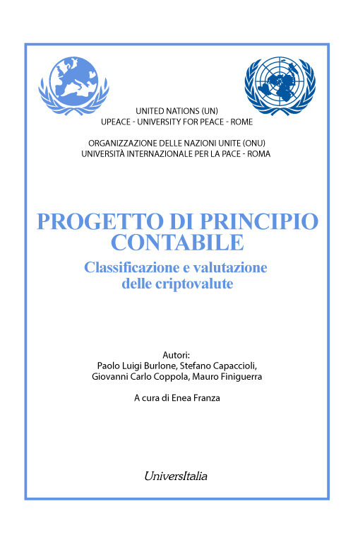 Progetto di principio contabile. Classificazione e valutazione delle criptovalute