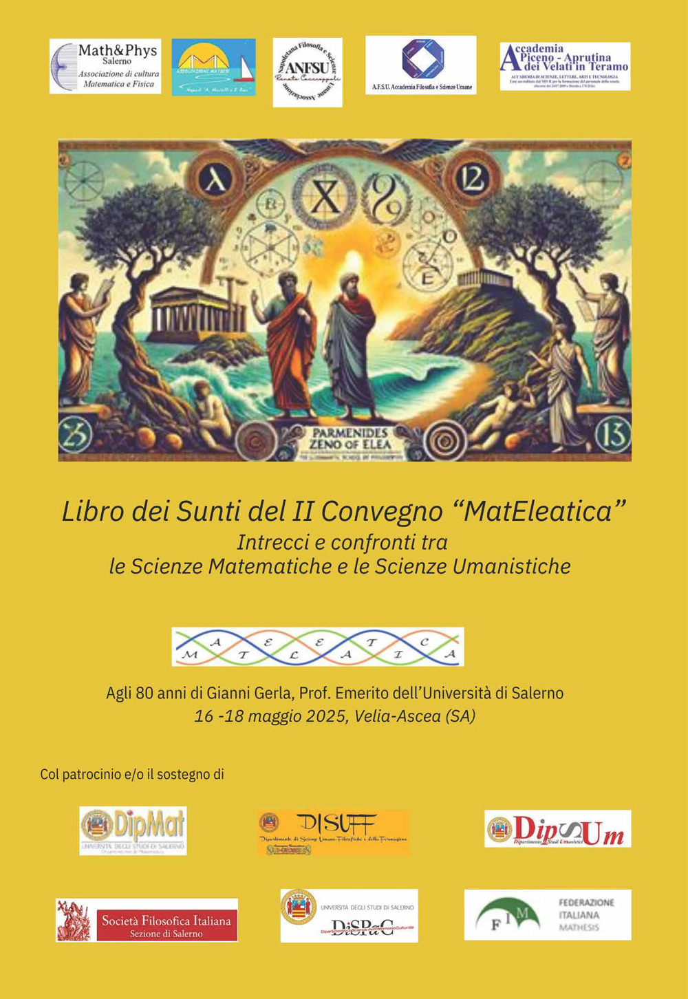 Libro dei Sunti del II Convegno «MatEleatica». Intrecci e confronti tra le scienze matematiche e le scienze umanistiche